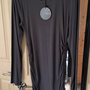 Mittoshop Charcoal Ribbed Top